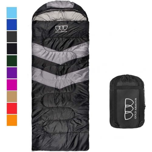  [아마존핫딜][아마존 핫딜] Gold Armour Sleeping Bag for Indoor and Outdoor Use - Great for Kids, Boys, Girls, Teens, Adults. Ultralight and Compact Bags for Sleepover, Backpacking, Camping