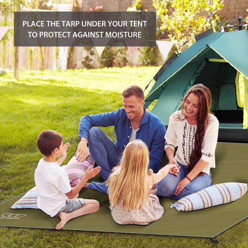  Gold Armour Tent Footprint, Camping Tarp Waterproof Ultralight - 84x60in 84x84in 84x96in 82x106in 120x108in 120x120in 120x144in Floor and Ground Tarps for Camping (OD Green 120x120