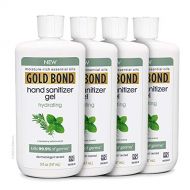 Gold Bond Hydrating Hand Sanitizer Gel - Kills 99.99% of Germs, White, 75% Alcohol, 5 Fl Oz ? Rosemary Mint Scent (Pack of 4)