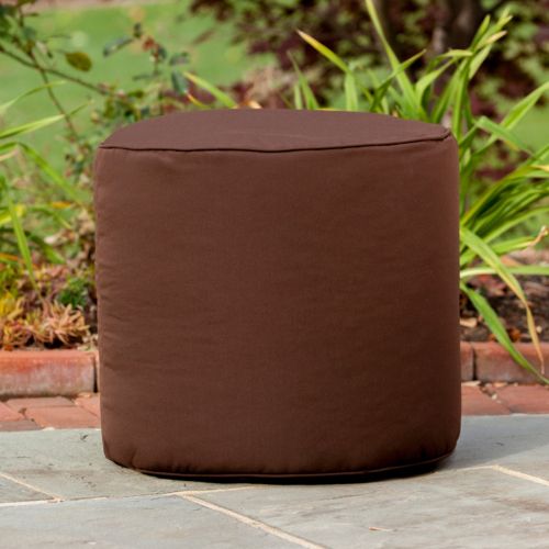  Gold Medal 19 x 17 in. Sunbrella OutdoorIndoor Weather Resistant Solid Pouf