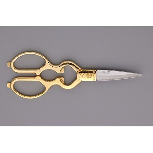  Gold deer tool Manufacturing Made in Japan Japan gold deer tool Mimatsu kitchen scissors Gold (NejiTome) 205mm blister pack