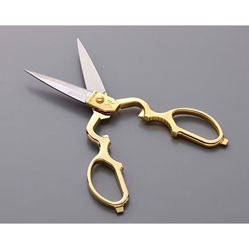  Gold deer tool Manufacturing Made in Japan Japan gold deer tool Mimatsu kitchen scissors Gold (NejiTome) 205mm blister pack