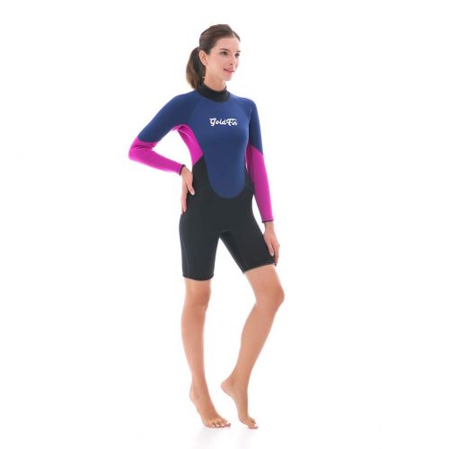  GoldFin Full Wetsuits 3mm Neoprene Wetsuit, Back Zip Long Sleeve for Diving Surfing Snorkeling-One Piece Wet Suit for Men Women