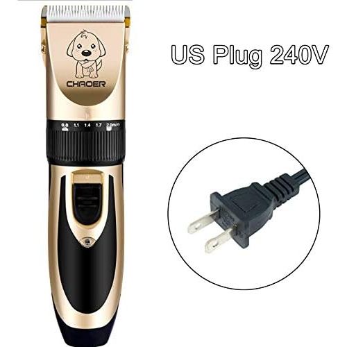  GoldLock Professional Dog Hair Trimmer Rechargeable Animal Grooming Clippers Electric Scissors Pet Dog Hair Trimmer Cutters 110-240v 20S2 (EU Plug 220v)