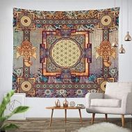 Marke: Goldbeing Goldbeing indischer Wandteppich Wandbehang Mandala Tuch Wandtuch Gobelin Tapestry Goa Indien Hippie-/ Boho Stil als Dekotuch/Tagesdecke indisch orientalisch Psychedelic (203 x 153c