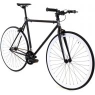 Golden Cycles Single Speed Fixed Gear Bike with Front & Rear Brakes