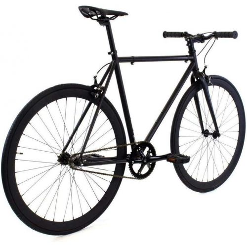  Golden Cycles Single Speed Fixed Gear Bike with Front & Rear Brakes (52, Vader)