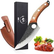 [아마존베스트]Golden Bird Meat Cleaver Knife Hand Forged Boning Knife with Sheath Butcher Knives High Carbon Steel Fillet Knife Vegetable Chef Knives for Kitchen, Camping, BBQ