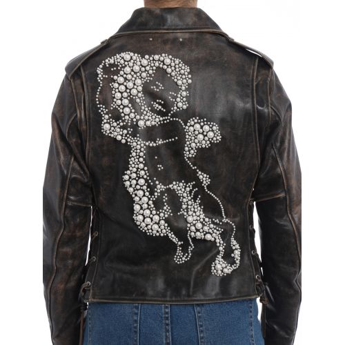  Golden Goose Pearl putto leather jacket