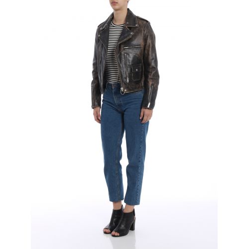  Golden Goose Pearl putto leather jacket