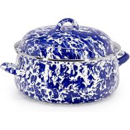 Golden Rabbit Enamelware - 4qt Dutch Oven (Cobalt Swirl)