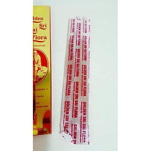  인센스스틱 Golden Sri Sai Flora. Sri Sai Flora Golden 20 Packs of 25 g. Natural Incense Sticks.