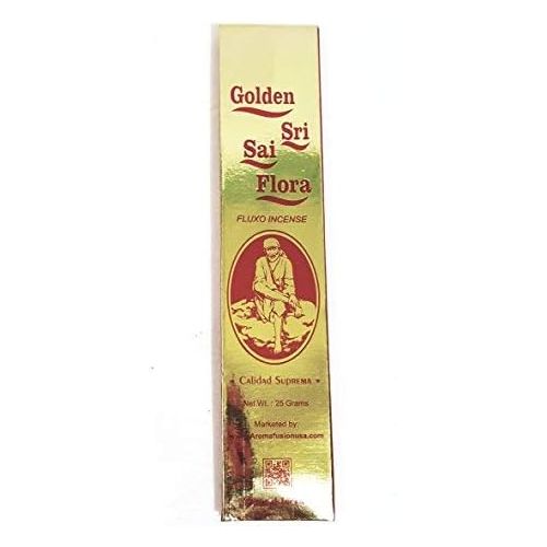  인센스스틱 Golden Sri Sai Flora. Sri Sai Flora Golden 20 Packs of 25 g. Natural Incense Sticks.