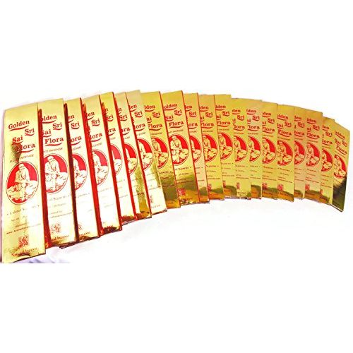  인센스스틱 Golden Sri Sai Flora. Sri Sai Flora Golden 20 Packs of 25 g. Natural Incense Sticks.