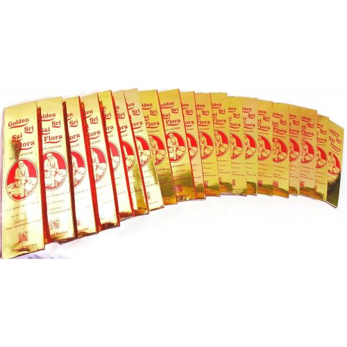  인센스스틱 Golden Sri Sai Flora. Sri Sai Flora Golden 20 Packs of 25 g. Natural Incense Sticks.