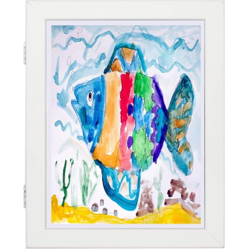  [아마존베스트]Golden State Art 8.5x11 White Art Frames - Set of 2 - Wall and Tabletop Display - Front Opening for Easy Showcase - Great for Kids Drawings and Artworks, Children Art Projects, Schoolwork - Home or