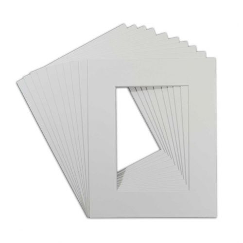  Golden State Art, Pack of 10 White Pre-Cut 8x10 Picture Mat for 5x7 Photo with White Core Bevel Cut Mattes Sets. Includes 10 High Premier Acid Free Mats & 10 Backing Board & 10 Cle