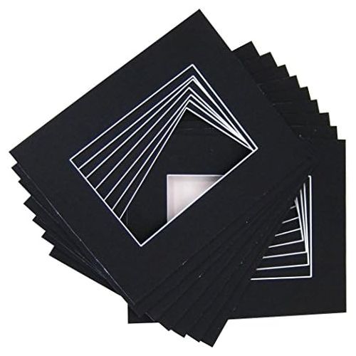  Golden State Art 50~11x14 Black Mats Matting for 8.5x11 + backing + bags