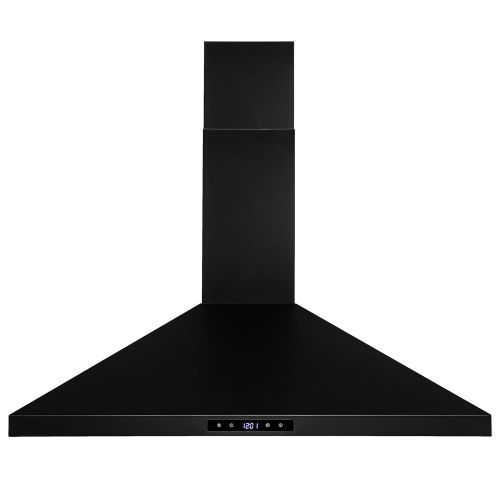  Golden Vantage 36 Black Finish Stainless Steel Wall Mount Range Hood Touch Control Panel w Removable Mesh Filters