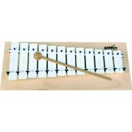 [아마존베스트]Goldon Metallophone with 12White Bars G C , on Wooden Board in Gift Box