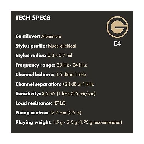  Goldring E4 Flagship E Series Moving Magnet Phono Cartridge