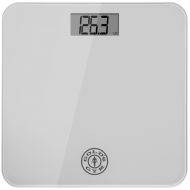 Golds Gym Gold’s Gym Digital Tempered Glass Bathroom Body Weight Scale Highly Accurate LBS or KG, up to 400 Pounds Non Slip, Portable, Silver