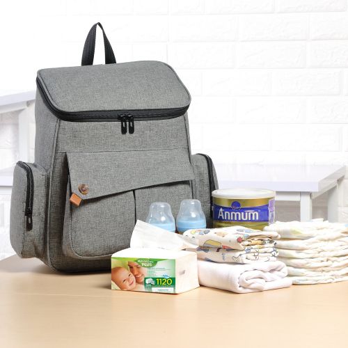  Goldwheat goldwheat Multifunction Backpack Travel Back Pack Diaper Bag, Large Capacity and Stylish,Gray