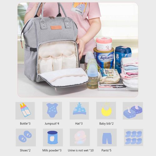  Goldwheat Diaper Bag Backpack Multifunction Travel Back Pack Stylish Maternity Baby Nappy Changing...