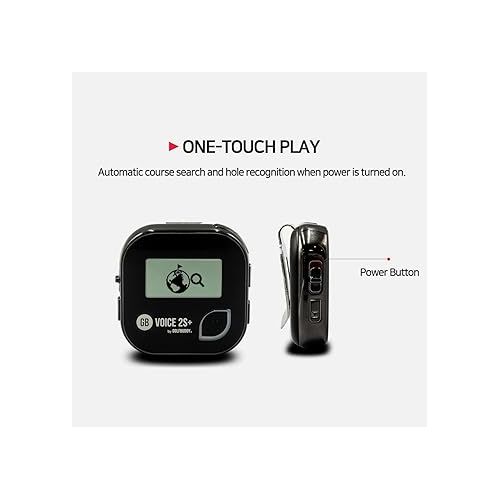  GOLFBUDDY Voice 2S+ Talking GPS Rangefinder, Clip on Hat Golf Navigation, Slope Mode on/Off, 18 Hours Battery Life, Shot Distance Measurement, Preloaded with 40,000 Courses Worldwide (Black)