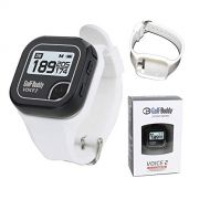 BUNDLE: 2016 Golf Buddy Voice 2 Golfbuddy Voice2 Easy-To-Use Talking GPS + Golf Buddy Wristband (White)