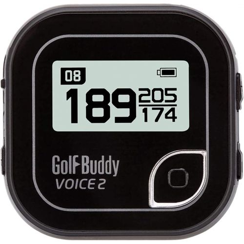  [아마존베스트]GolfBuddy Clip on Voice 2 Golf Navigation GPS for Hat, GPS and Laser Rangefinder, 14 Hours Battery Life, Water Resistant with Lifetime Free Courses (Black) Bundled with Silicon Wri