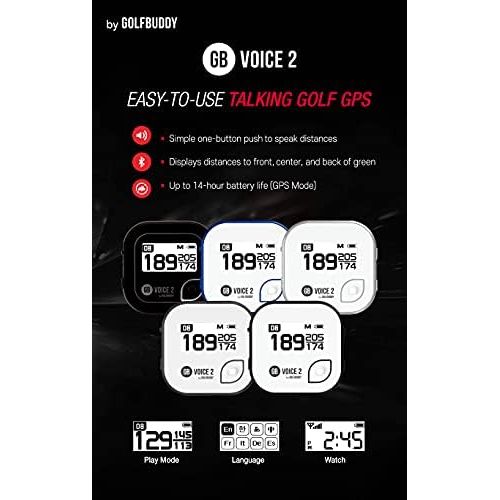  [아마존베스트]Golf Buddy Voice 2 GolfBuddy Voice4 Easy-to-Use Talking GPS (Multi Colors)