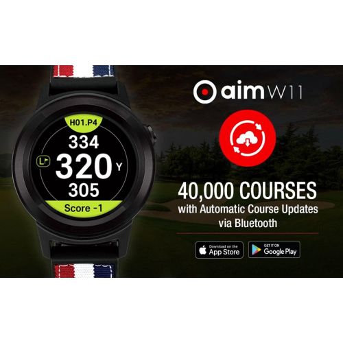  Golf Buddy Aim Golf GPS Watch, Premium Full Color Touchscreen, Preloaded with 40,000 Worldwide Courses, Easy-to-use Golf Watches