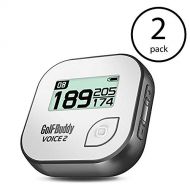 Golf Buddy Voice 2 Talking GPS Range Finder Rechargeable Watch Clip-On, Grey (2 Pack)