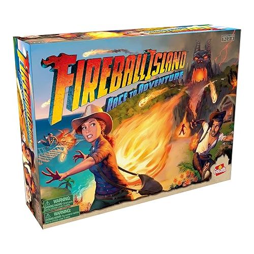  Goliath Fireball Island Board Game - Unique Game Board and Components, 2-4 Players Ages 7 and Up