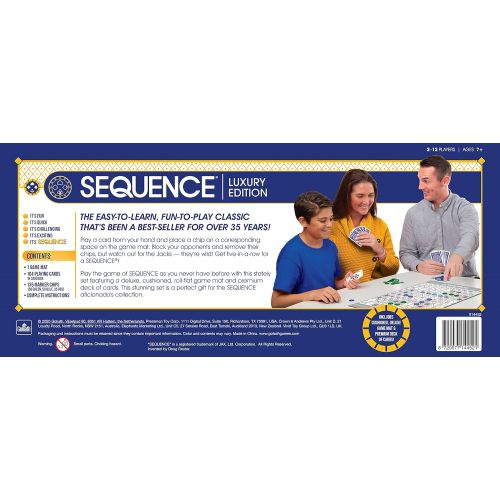  Sequence Luxury Edition - Stunning Set with Deluxe, Cushioned, Roll-Flat Game Mat - Amazon Exclusive by Goliath , Blue