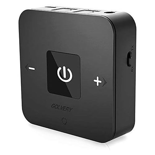  Golvery Bluetooth V5.0 Transmitter and Receiver, Wireless Optical TOSLINK and 3.5mm Aux Adapter, aptX Low Latency for TV Car Stereo Home Audio with SongVolume Control, Supports 25