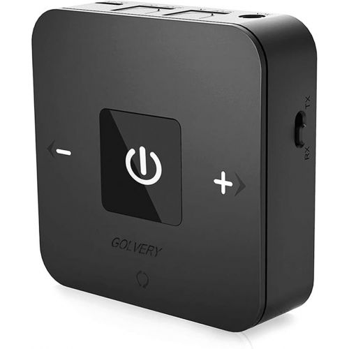  Golvery Bluetooth V5.0 Transmitter and Receiver, Wireless Optical TOSLINK and 3.5mm Aux Adapter, aptX Low Latency for TV Car Stereo Home Audio with SongVolume Control, Supports 25