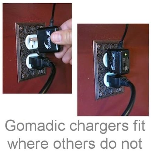  Gomadic Double Wall AC Home Charger Suitable for The GoPro Hero4 / Hero 4 - Charge up to 2 Devices at The Same time with TipExchange Technology