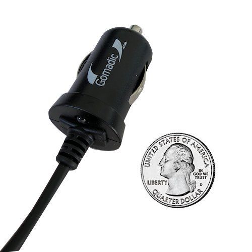  Double Port Micro Gomadic Car  Auto DC Charger suitable for the JVC Everio GZ-HM30  GZ-HM40 - Charges up to 2 devices simultaneously with Gomadic TipExchange Technology