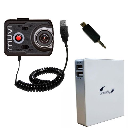  Gomadic High Capacity Rechargeable External Battery Pack suitable for the Veho Muvi K2 VCC-006