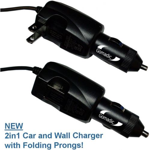  Advanced Gomadic 2 in 1 Auto  Car DC Charger Compatible with Panasonic HC-V160  HC-V130 with Foldable Wall AC Charging plug  Amazing design built with TipExchange Technology
