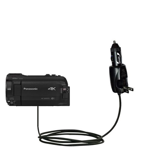  Intelligent Dual Purpose DC Vehicle and AC Home Wall Charger suitable for the Panasonic HC-WX970  HC-WX979 - Two critical functions, one unique charger - Uses Gomadic Brand TipExc