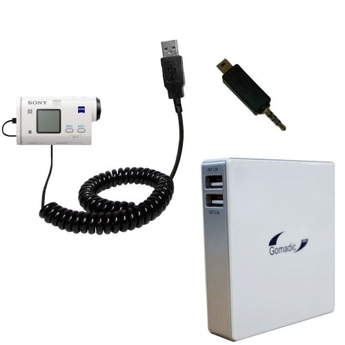  Gomadic Unique Portable Rechargeable Battery Pack designed for the Sony HDR-AS200vAS200v - High Capacity charger that fits in your pocket