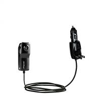 Advanced Gomadic 2 in 1 Auto  Car DC Charger Compatible with Veho Muvi Pro VCC-003 with Foldable Wall AC Charging plug  Amazing design built with TipExchange Technology