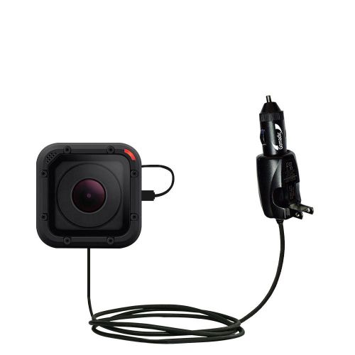  Unique Gomadic Car and Wall ACDC Charger designed for the GoPro HERO5 Session  Two Critical Functions, One Great Charger (includes Gomadic TipExchange)