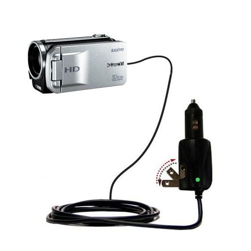  Unique Gomadic Car and Wall ACDC Charger designed for the Sanyo Camcorder VPC-TH1  Two Critical Functions, One Great Charger (includes Gomadic TipExchange)