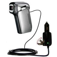 Unique Gomadic Car and Wall ACDC Charger designed for the Sanyo Camcorder VPC-HD700 VPC-HD800  Two Critical Functions, One Great Charger (includes Gomadic TipExchange)
