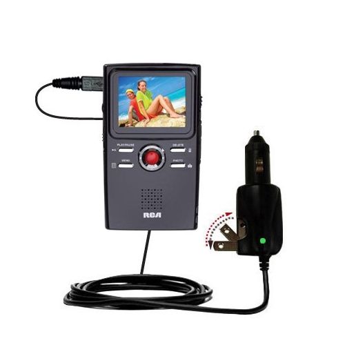  Intelligent Dual Purpose DC Vehicle and AC Home Wall Charger suitable for the RCA EZ2000 Small Wonder HD Camcorder - Two critical functions, one unique charger - Uses Gomadic Brand