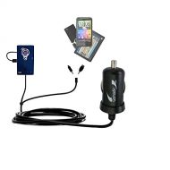 Gomadic Dual DC Vehicle Auto Mini Charger designed for the RCA EZ229HD Small Wonder Digital Camcorders - Uses Gomadic TipExchange to charge multiple devices in your car